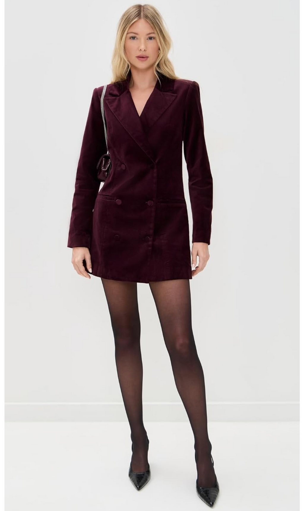 Good American Women's Velvet Exec Dress