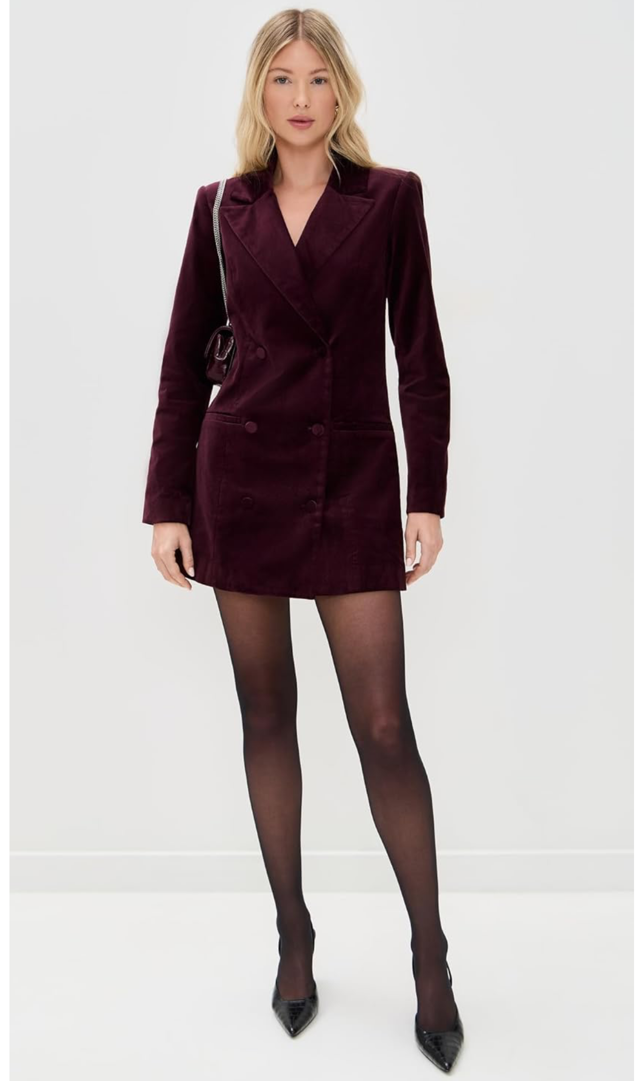 Good American Women's Velvet Exec Dress