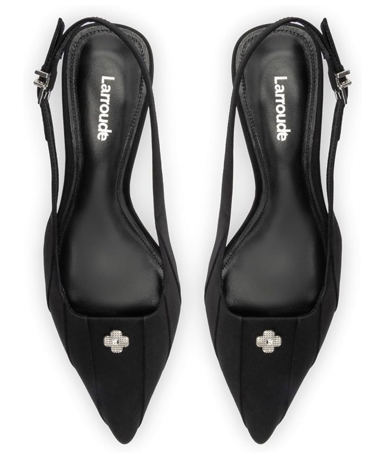 Larroudé Maxine Pump In Black Fabric