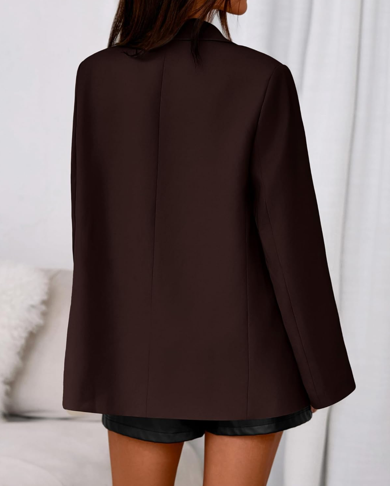 Oversized Open Front Blazer