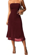 Women's Strapless Midi Dress