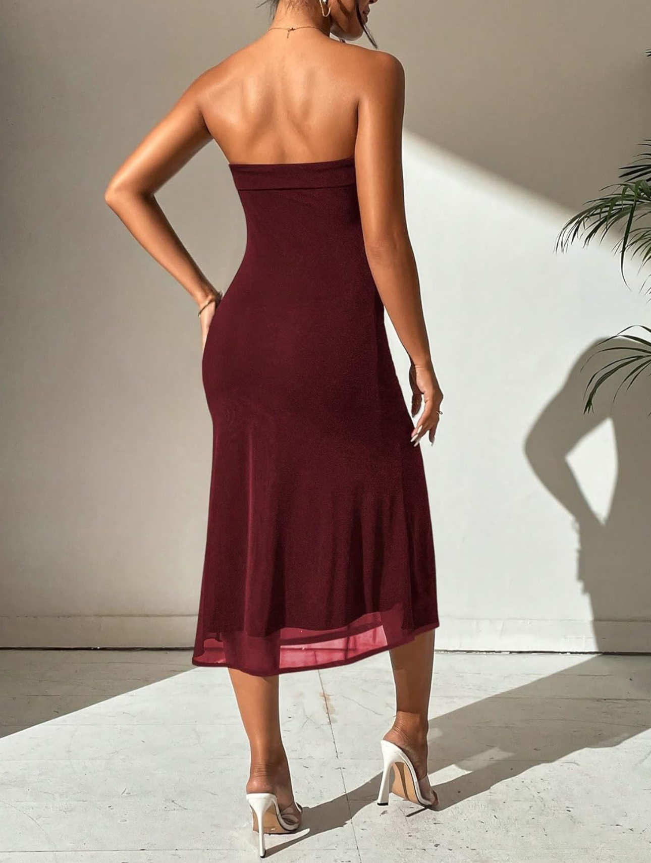 Women's Strapless Midi Dress