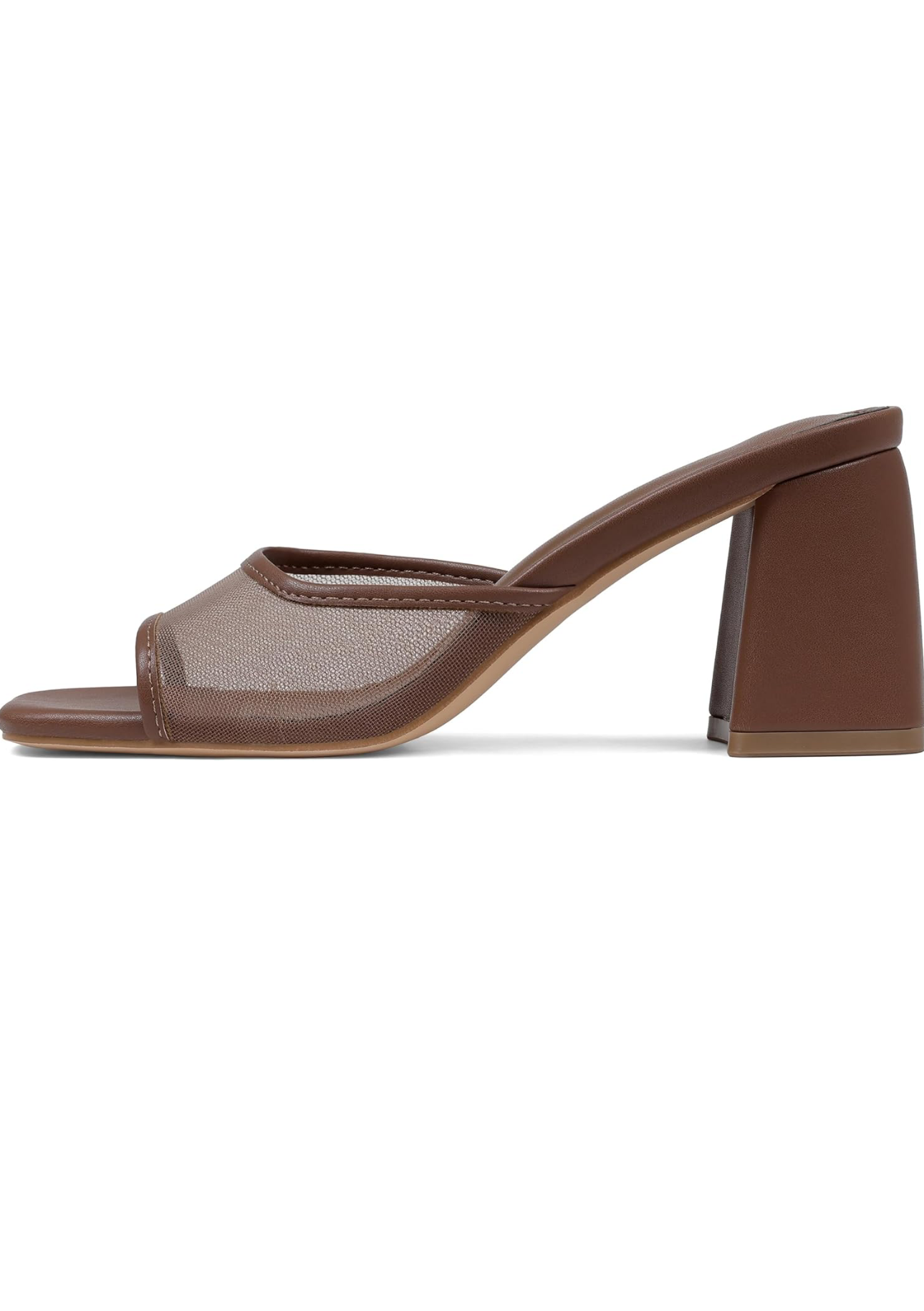 Square Toe Chunky Heel Mules