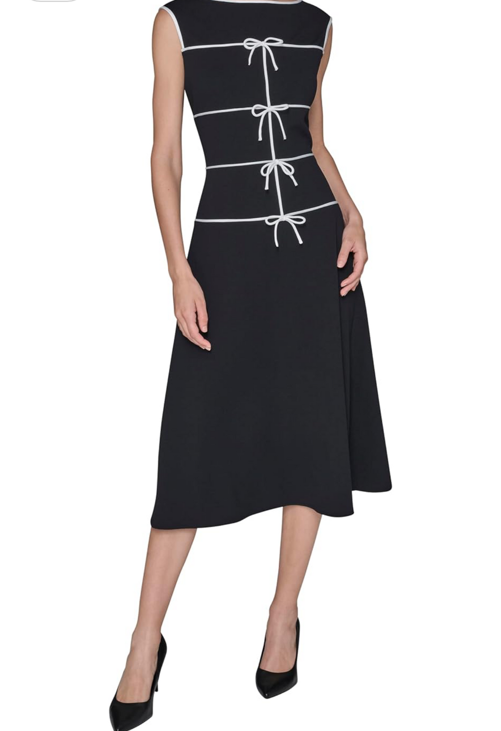 Karl Lagerfeld Women's Scuba Crepe Midi Dress