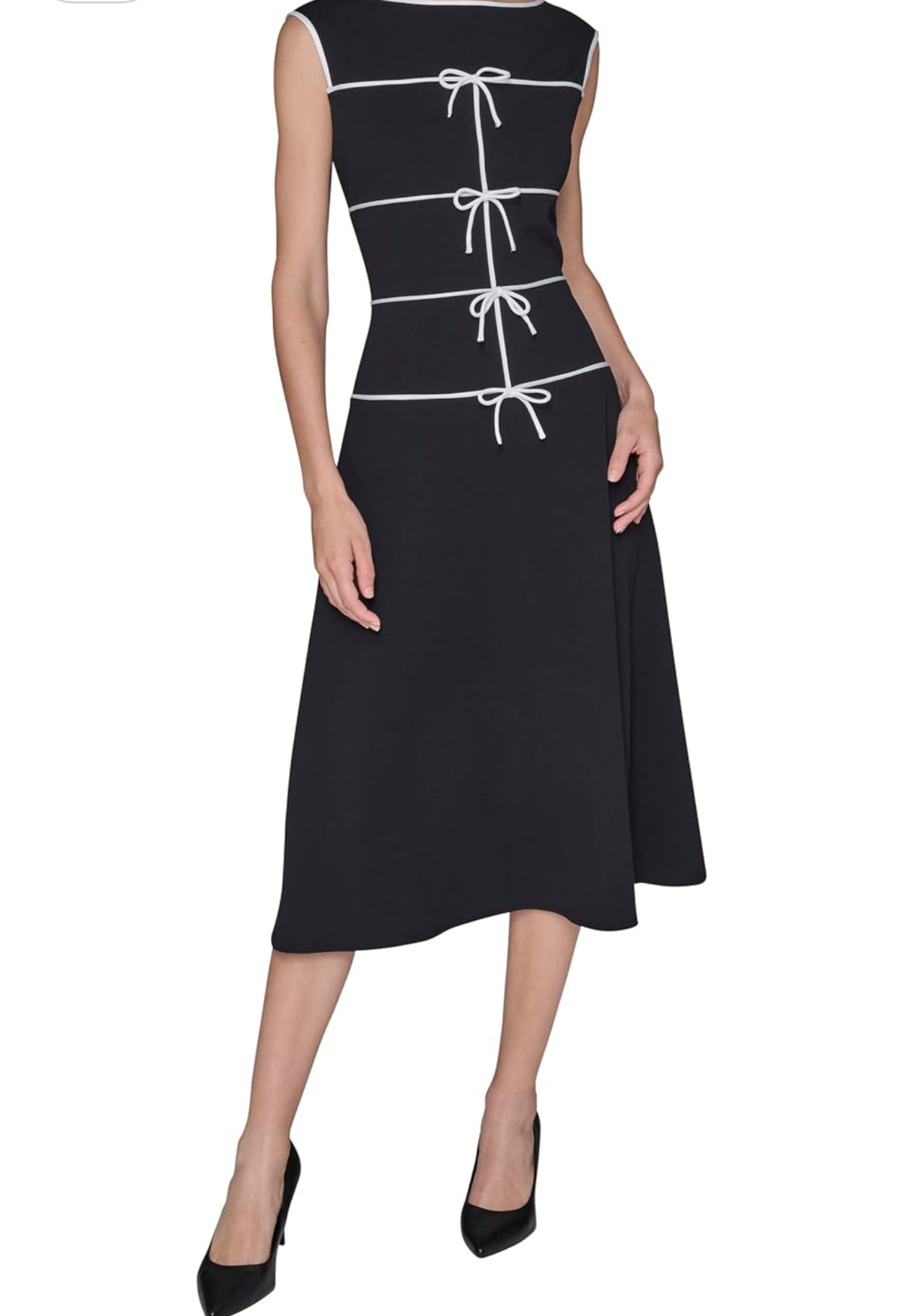 Karl Lagerfeld Women's Scuba Crepe Midi Dress