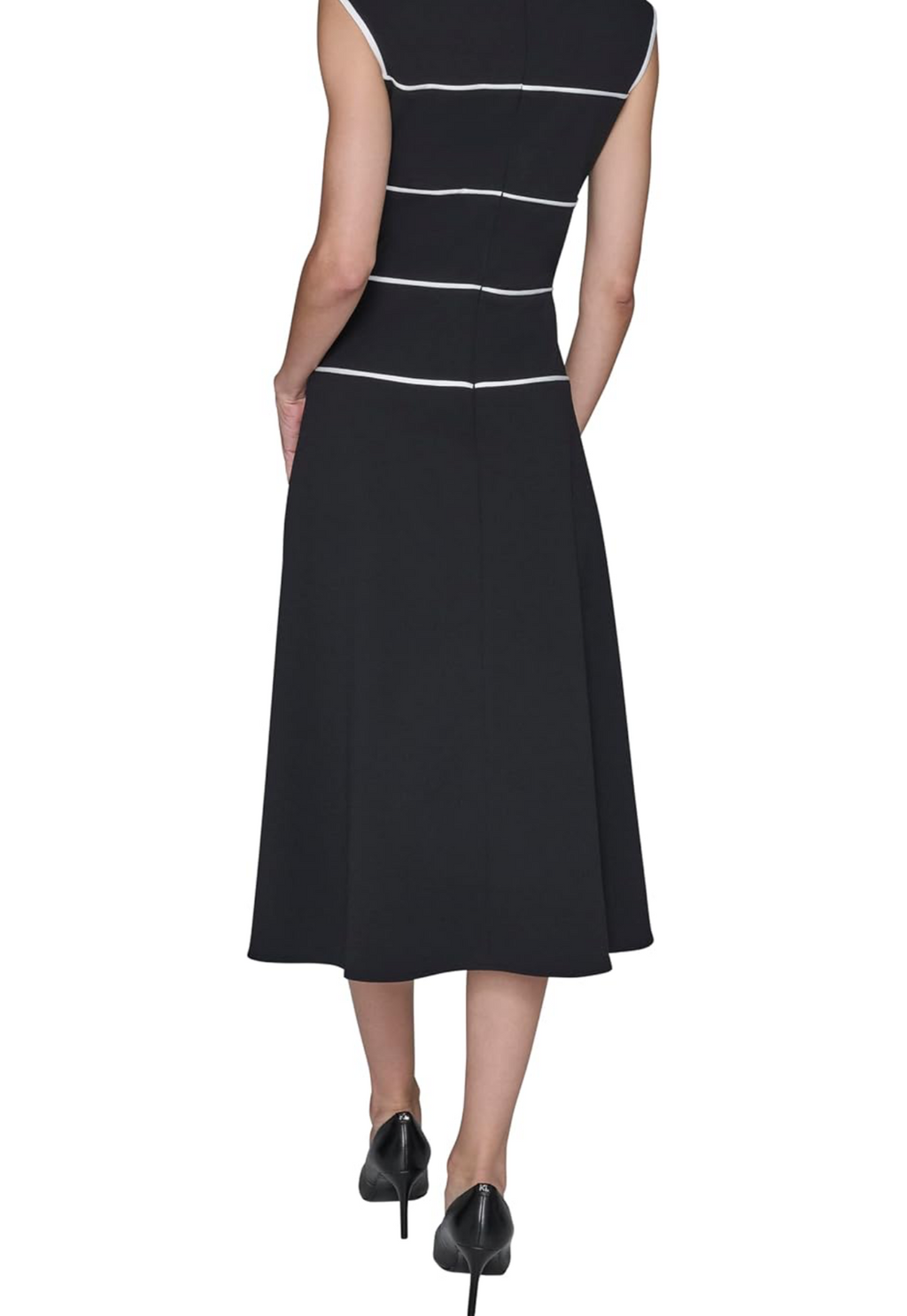Karl Lagerfeld Women's Scuba Crepe Midi Dress