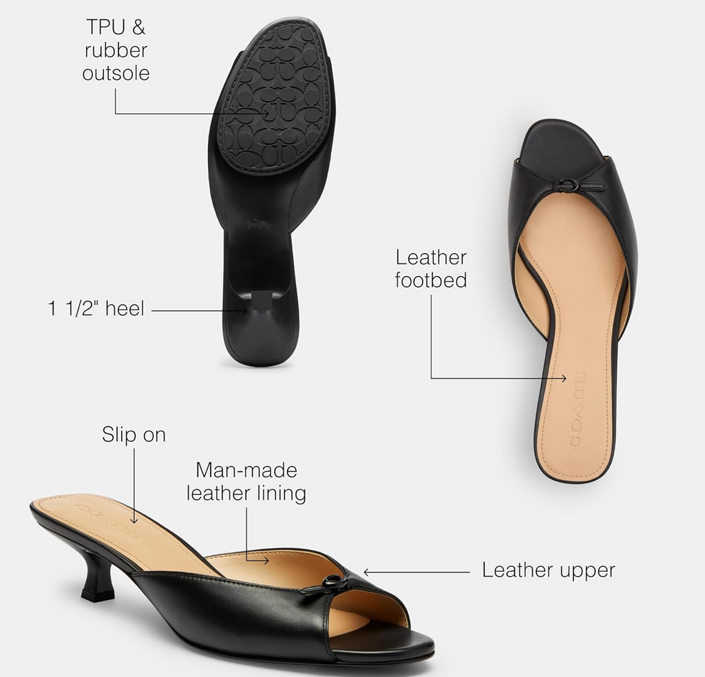 COACH Women's Kitten Heel Sandal