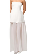 WEWOREWHAT Corset Sheer Maxi Dress
