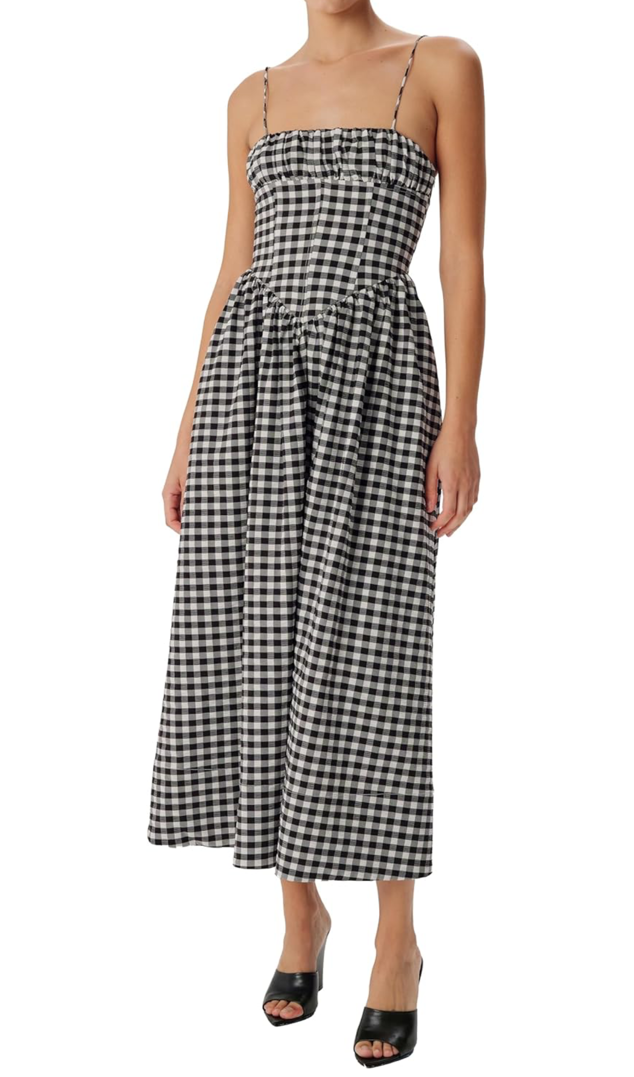 Ronny Kobo Barrett Gingham Maxi Dress